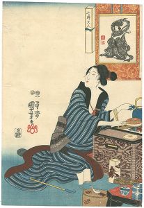 Kuniyoshi / Women as 7 Lucky Gods / Benten [七婦久人　弁天]
