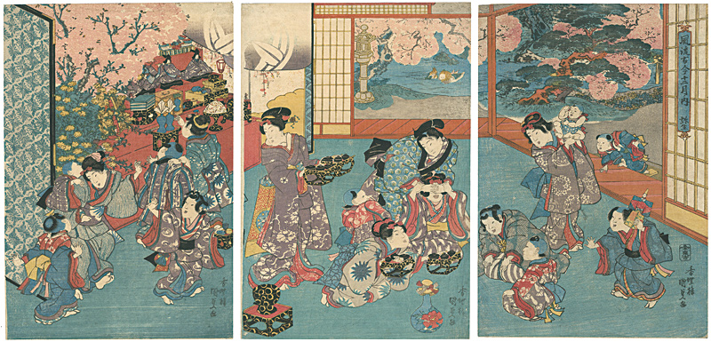 Kunisada I “Fashionable Ancient and Modern 12 Months / Third Month (Yayoi)”