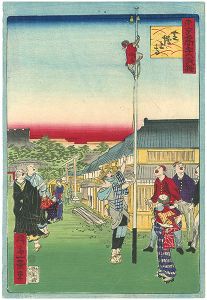 Ikkei / 36 Humorous Views of Tokyo / Shiba Zojoji Temple [東京名所三十六戯撰　芝増上寺]