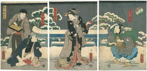 Toyokuni III / Snow of Setsugetsuka (Snow, Moon and Flowers) [雪月花ノ内雪]