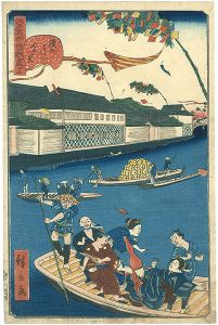 江戸名所道戯尽　十三　鎧のわたし七夕祭