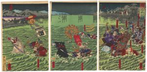 Yoshitora / 宇治川大合戦　佐々木梶原先陣之図 [宇治川大合戦　佐々木梶原先陣之図]
