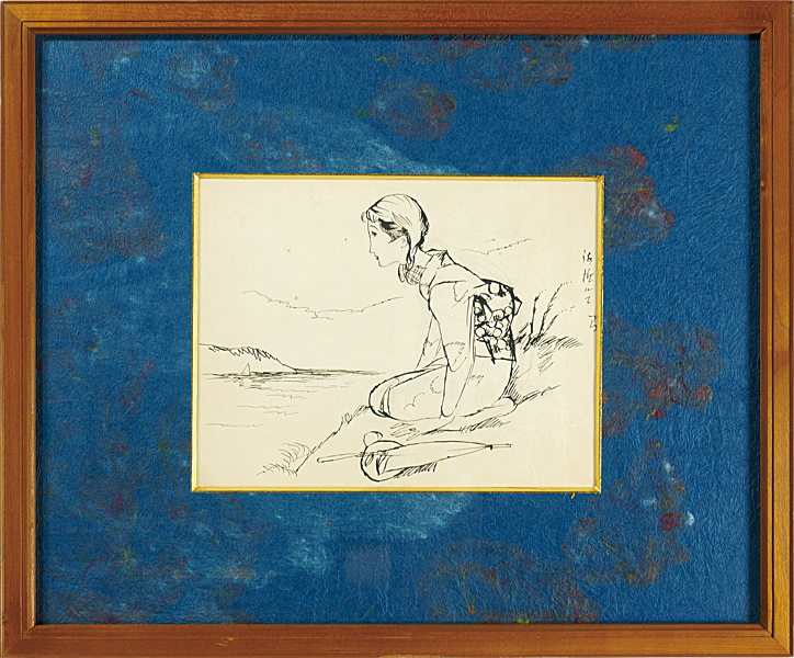 Takehisa Yumeji “Drawing : At the Beach”