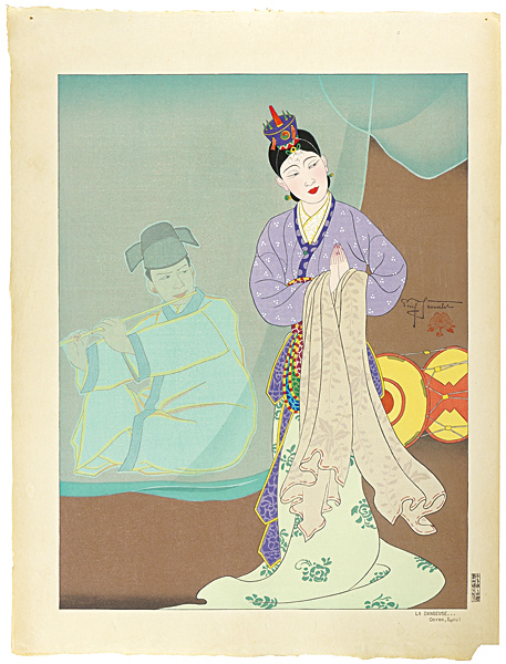 Paul Jacoulet “The Korean Dancer (Seoul)”