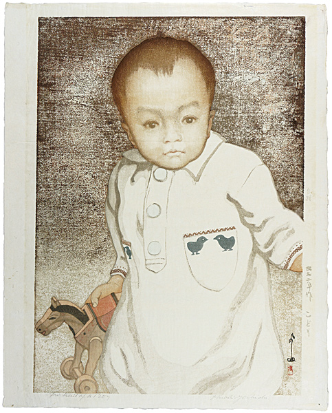 吉田博「こども」