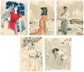 3 Vintage Original Illustratio......