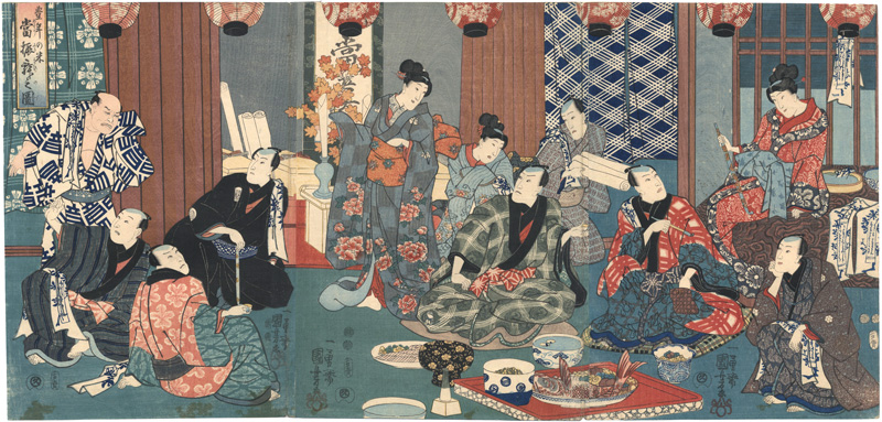 Kuniyoshi “豊年の米　當振舞之図”
