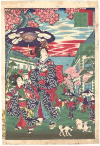 作者不詳「開化名所一覧　銀座煉瓦石之景」