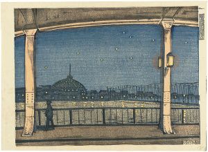Fukazawa Sakuichi / 100 Views of New Tokyo / Yanagi Bridge