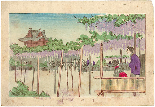 Yasuji,Tankei “True Pictures of Famous Places of Tokyo /  Wisteria of Kameido”