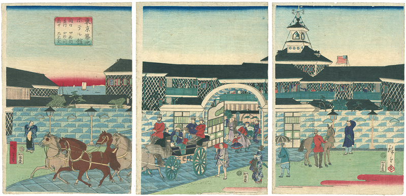 Hiroshige III “Tsukiji Hotel in Tokyo”