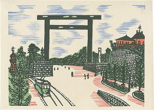 Kawakami Sumio / 東京回顧図会　九段大鳥居