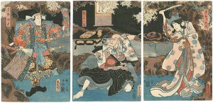 Toyokuni III / Kabuki Play: Rensho Monogatari [蓮生物語]