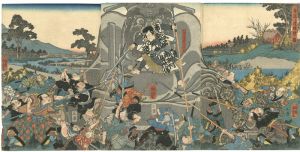 Yoshitora / Revennge at Gappo ga Tsuji [合法ヶ辻仇討ノ図]