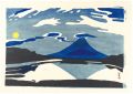 Moon & Mt.Fuji (Lake Shojiko)