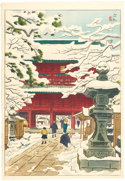 Ito Shinsui “Snowscape of Honmonji Temple at Ikegami”