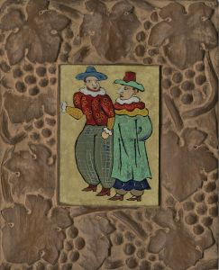 Kawakami Sumio / Glass Painting : Europeans (2)