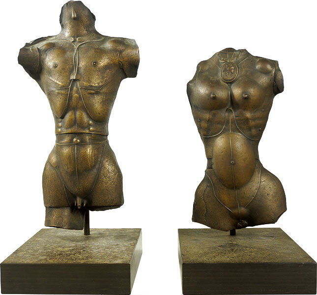 Paul Wunderlich “Weiblicher Torso mit Medaillon／Mannlicher Torso”