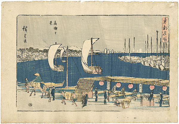 Hiroshige I “Famous Views of the Eastern Capital / The Night View at Takanawa”