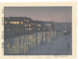 夜の東京　両国橋より