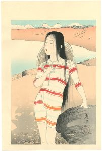 寺崎広業 / Beach Girl【Reproduction】