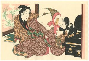 あぶな絵　鏡台前の女と若衆【復刻版】