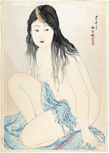 Takahashi Shotei(Hiroaki) / A nude woman who pierced comb (tentative title)