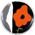 Painting dish "Flower and girl......