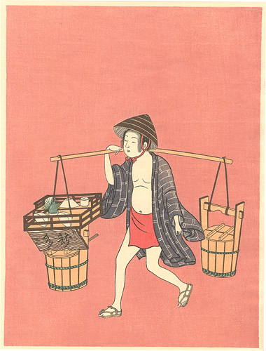 Harunobu “The Water Vendor 【Reproduction】 ”