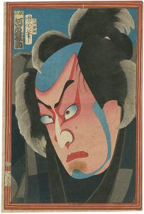 Kunichika / Kabuki Actors Prints: Kawarazaki Gonnosuke as Daroku  [駄六　河原崎権之助]