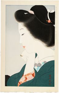 鴨下晁湖「新浮世絵美人合　9月　ほろ酔ひ」