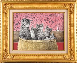 Inoue Kakuzo / Cats in a Basket