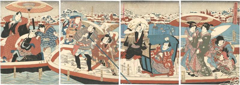 Kunisada I “春のあした雪之乗合”