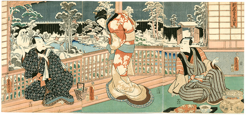 Toyokuni III “別荘雪見酒盛”