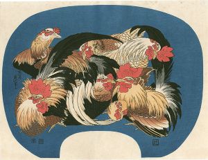 Hokusai / Roosters【Reproduction】 [群鶏【復刻版】]