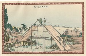 Hokusai / Benten Shrine at Haneda【Reproduction】 [羽根田弁天之図【復刻版】]