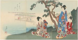 徳川時代　貴婦人の図　藤のさかり