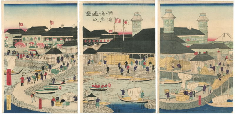 Hiroshige III “View of the Seafront in Yokohama ”