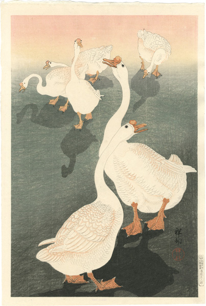 Ohara Koson(Shoson) “6 Geese”