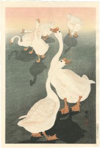 小原古邨（祥邨）「6羽のがちょう」
