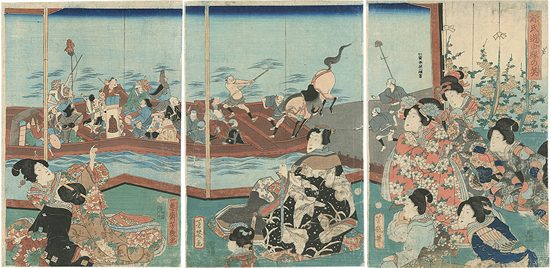 Yoshiiku “Genji asobi yukari no hanabusa”