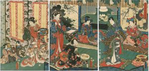 Toyokuni III / Twelve Months of Contemporary Genji (Jisei Genji junikagetsu no uchi) / The First Month (Mutsuki) [時世源氏十二ヶ月ノ内 睦月]