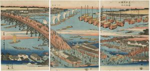 Hiroshige I / Toto Meisho Eitai -Bridge [東都名所　永代橋全図]