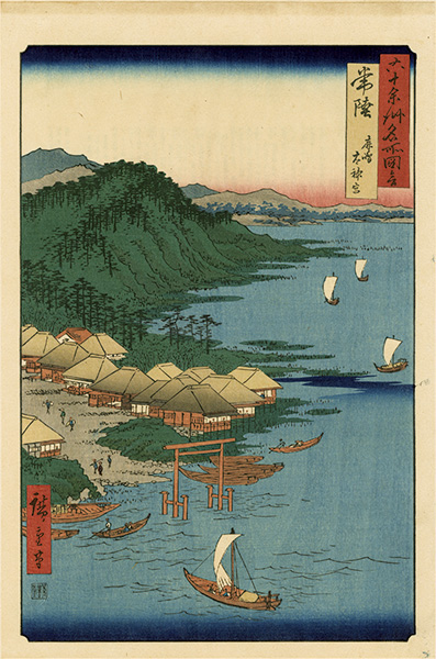 Hiroshige I “Famous Views of the Sixty-Odd Provinces / Hitachi Province: Daijingu Shrine in Kashima【Reproduction】	”