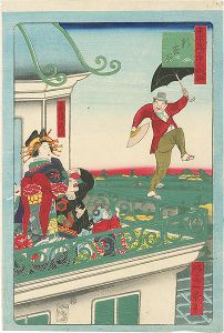 Ikkei / 36 Humorous Views of Tokyo / Shin Yoshiwara (New Yoshiwara) [東京名所三十六戯撰　新吉原]