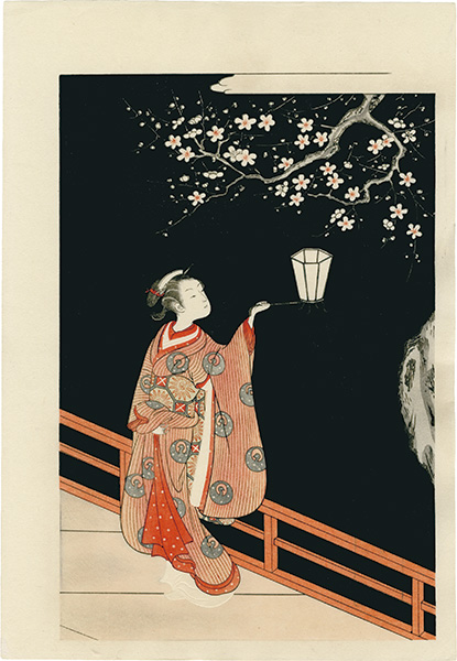 Harunobu “Woman Admiring Plum Blossoms at Night”