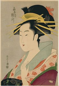 Eishi / Courtesan of Ogiya: Takinogawa【Reproduction】 [扇屋遊女瀧の川【復刻版】]