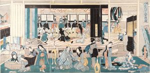 Yoshikazu / Children's Dance Performance at Gankiro in Yokohama [横浜岩亀楼子供手踊之図]