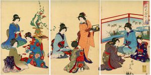 Chikanobu / Manners and Ceremonies for Women: Serving [女礼式給仕之図]
