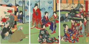 Chikanobu / Monkey Show at the Inner Palace [奥御殿猿曳ノ図]